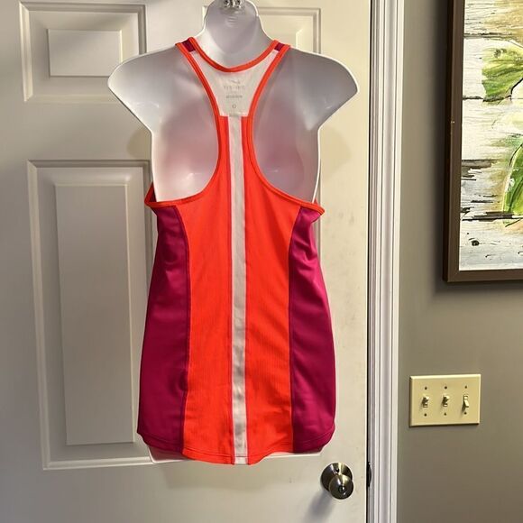 Nike Women’s Dri-fit Fuchsia Pink/Orange Athletic Striped Tank Top-Sm (Hole) - Picture 6 of 11
